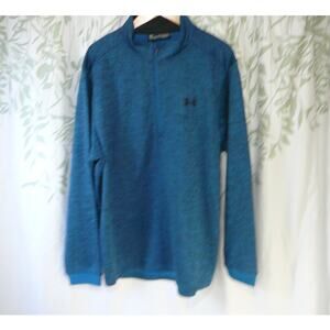 Under Armour Coldgear Fleece Lined 1/4 Zip Loose Fit Blue  Mens sz XXL
